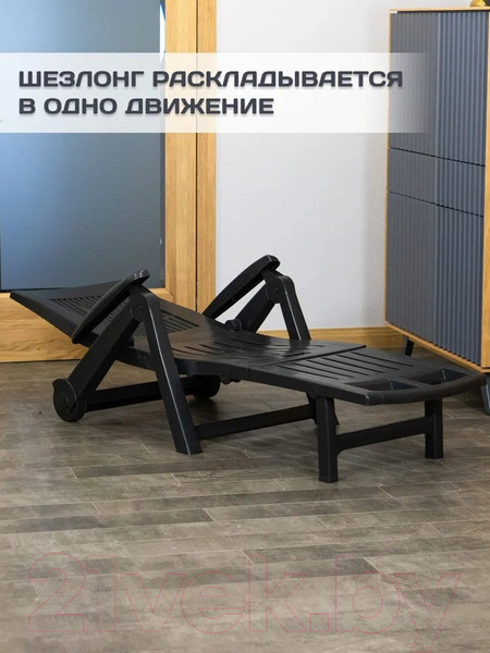 Изображение товара Складной шезлонг Ipae Progarden Zircone / ZIR18CА2 (антрацит)