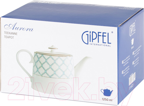 Изображение товара Заварочный чайник Gipfel Aurora 42864 (белый/голубой)