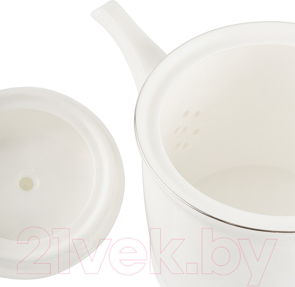 Изображение товара Заварочный чайник Gipfel Platinum 51540 (белый/серебристый)