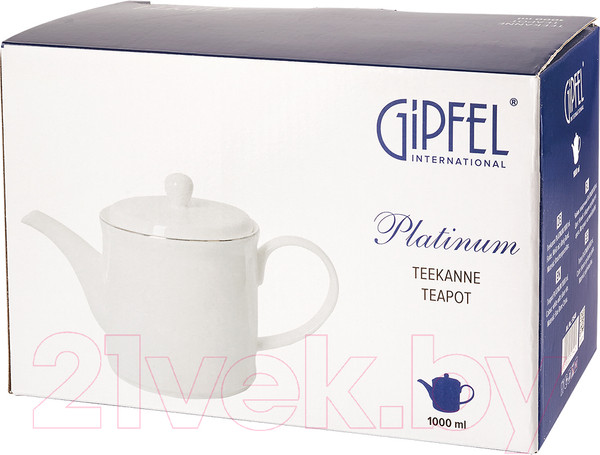 Изображение товара Заварочный чайник Gipfel Platinum 51540 (белый/серебристый)