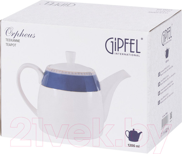 Изображение товара Заварочный чайник Gipfel Orpheus 51556 (белый/синий)