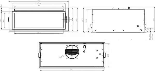 Изображение товара Вытяжка скрытая Elica Lane Sensor BL MAT/A/52