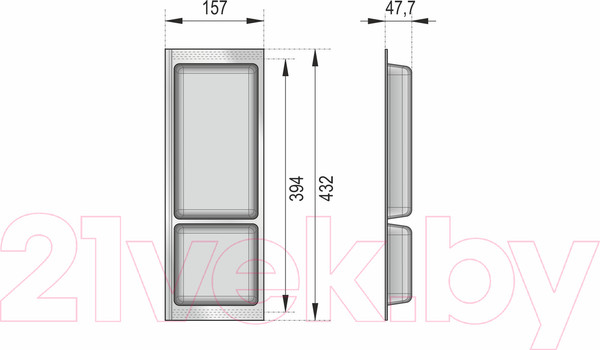 Изображение товара Органайзер для столовых приборов Boyard PC13/W/157x430