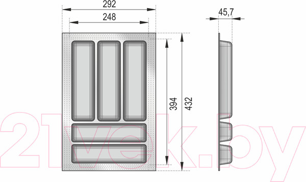 Изображение товара Органайзер для столовых приборов Boyard PC14/W/292x430