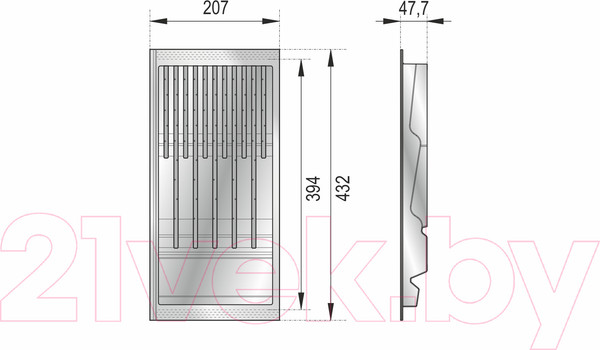 Изображение товара Органайзер для столовых приборов Boyard PC15/W/206x430