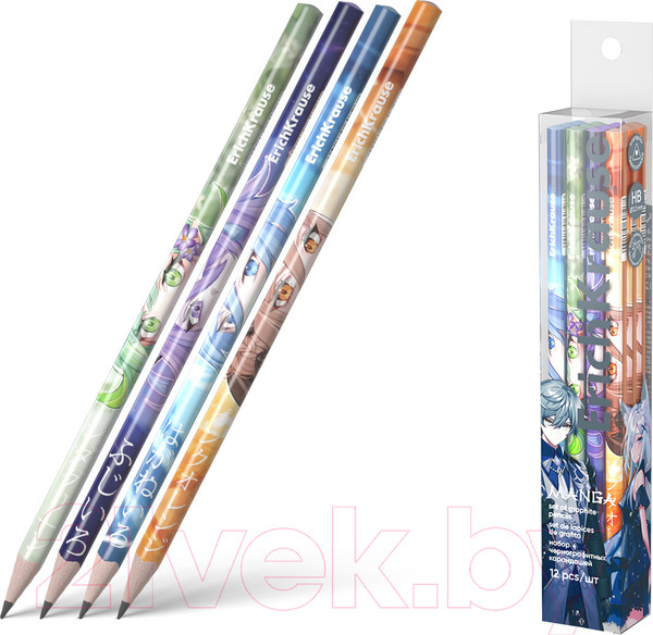 Изображение товара Набор простых карандашей Erich Krause Manga / 60726 (12шт)