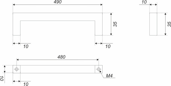 Изображение товара Ручка для мебели Boyard RS143SST.5/480