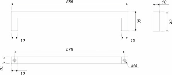Изображение товара Ручка для мебели Boyard RS143SST.5/576