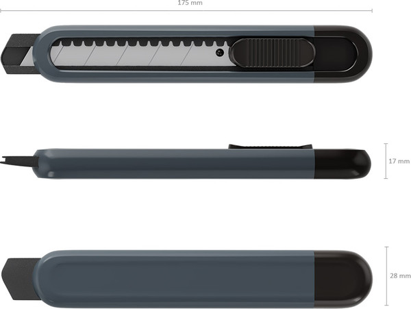 Изображение товара Нож канцелярский Erich Krause Butterfly Classic / 62034 (серый)