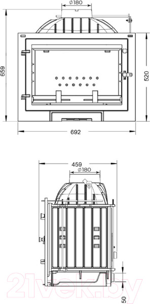 Изображение товара Каминная топка Everest D10 / 4610094716433 