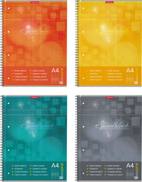 Изображение товара Тетрадь Erich Krause Spiralblock / 58421 (120л, клетка)