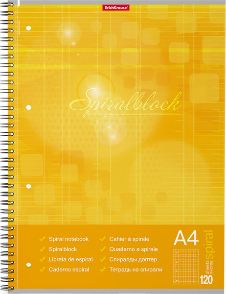 Изображение товара Тетрадь Erich Krause Spiralblock / 58421 (120л, клетка)