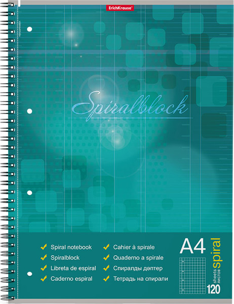 Изображение товара Тетрадь Erich Krause Spiralblock / 58421 (120л, клетка)