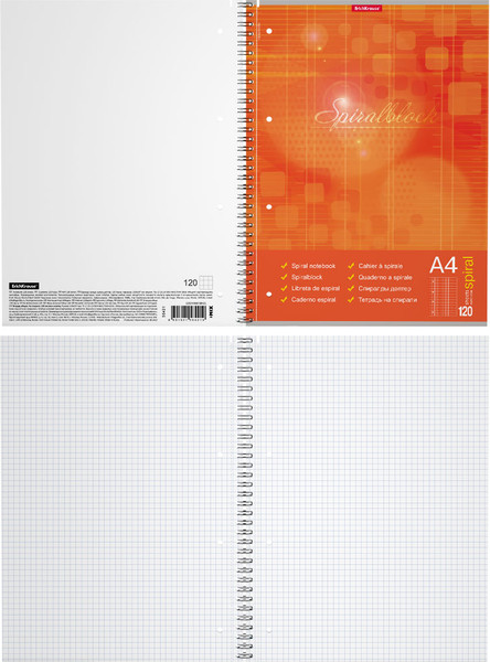 Изображение товара Тетрадь Erich Krause Spiralblock / 58421 (120л, клетка)