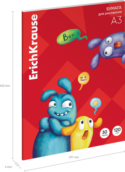 Изображение товара Набор бумаги для рисования Erich Krause Jolly Friends / 61639 (30л)