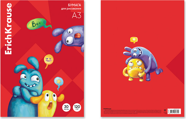 Изображение товара Набор бумаги для рисования Erich Krause Jolly Friends / 61639 (30л)