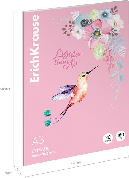 Изображение товара Набор бумаги для рисования Erich Krause Колибри / 61654 (20л)