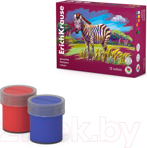 Изображение товара Гуашь Erich Krause Safari / 61423 (12цв)