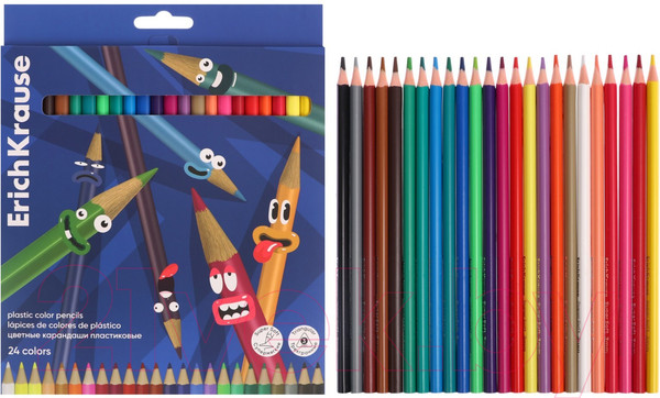 Изображение товара Набор цветных карандашей Erich Krause Color Friends / 61806 (24цв)