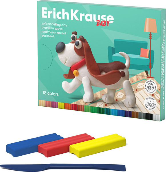 Изображение товара Пластилин Erich Krause Baby / 61329 (18цв)