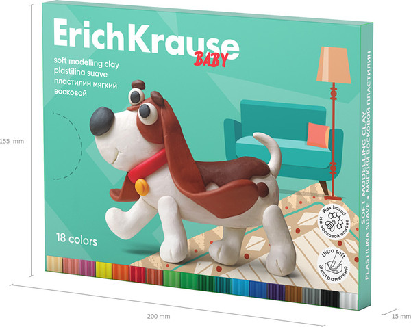 Изображение товара Пластилин Erich Krause Baby / 61329 (18цв)