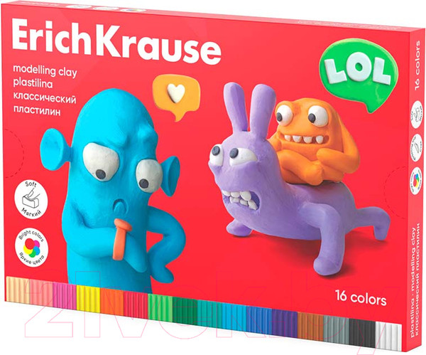 Изображение товара Пластилин Erich Krause Jolly Friends / 61348 (16цв)