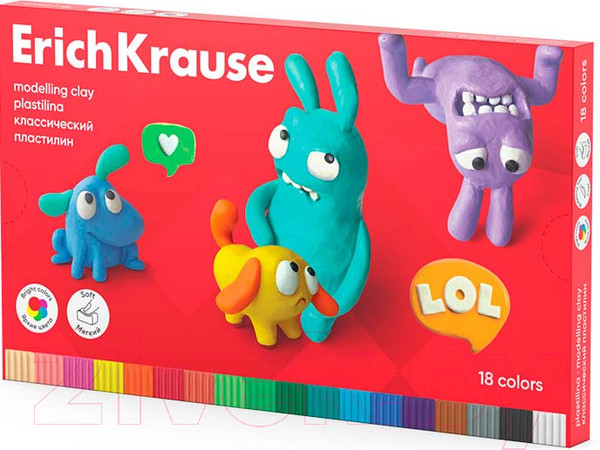 Изображение товара Пластилин Erich Krause Jolly Friends / 61349 (18цв)