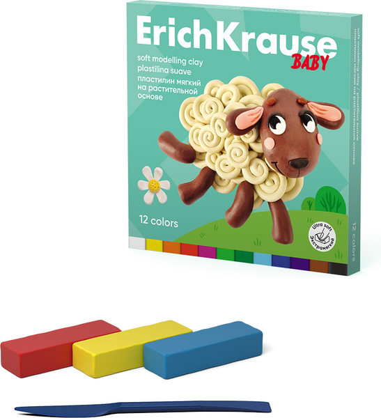 Изображение товара Пластилин Erich Krause Baby с Алоэ Вера / 61325 (12цв)