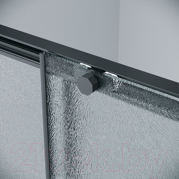 Изображение товара Душевая дверь Grossman Style 130x195 / 100.K33.05.130.21.02 (черный матовый/стекло шиншилла)