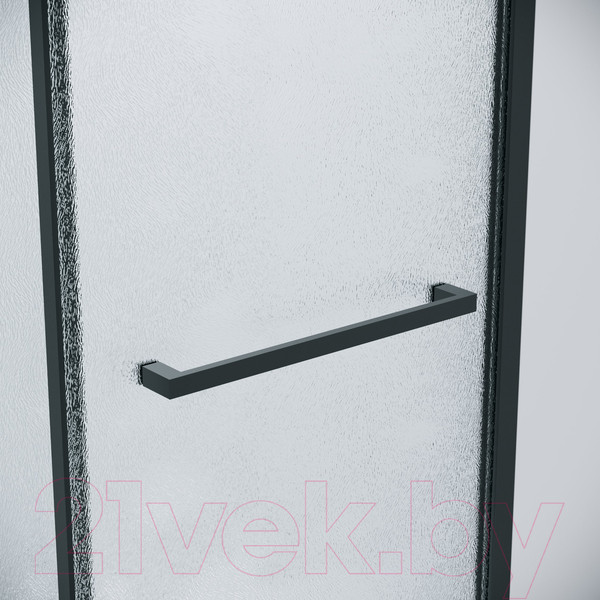 Изображение товара Душевая дверь Grossman Style 130x195 / 100.K33.05.130.21.02 (черный матовый/стекло шиншилла)