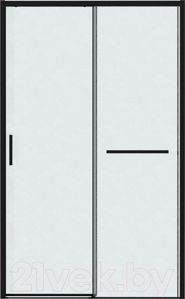 Изображение товара Душевая дверь Grossman Style 130x195 / 100.K33.05.130.21.02 (черный матовый/стекло шиншилла)