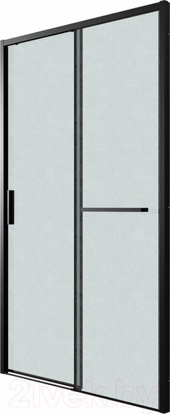 Изображение товара Душевая дверь Grossman Style 130x195 / 100.K33.05.130.21.02 (черный матовый/стекло шиншилла)