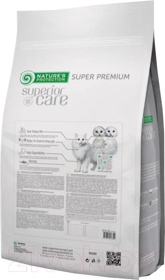 Изображение товара Сухой корм для кошек Nature's Protection White Cat Grain Free сельдь / NPSC47630 (1.5кг)