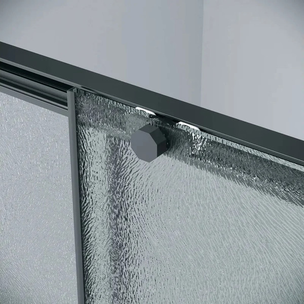 Изображение товара Душевая стенка Grossman Style 90x195 / 200.K33.05.90.21.02 (черный матовый/стекло шиншилла)