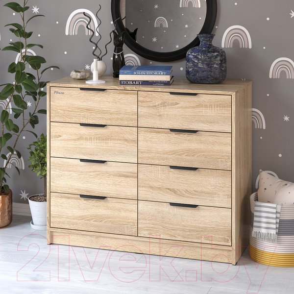 Изображение товара Комод пеленальный Pituso Optimum ЛДСП (дуб сонома)