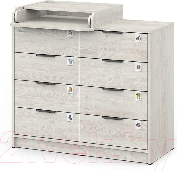 Изображение товара Комод пеленальный Pituso Optimum ЛДСП (сосна касцина)