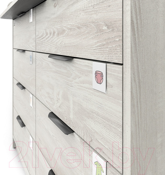 Изображение товара Комод пеленальный Pituso Optimum ЛДСП (сосна касцина)