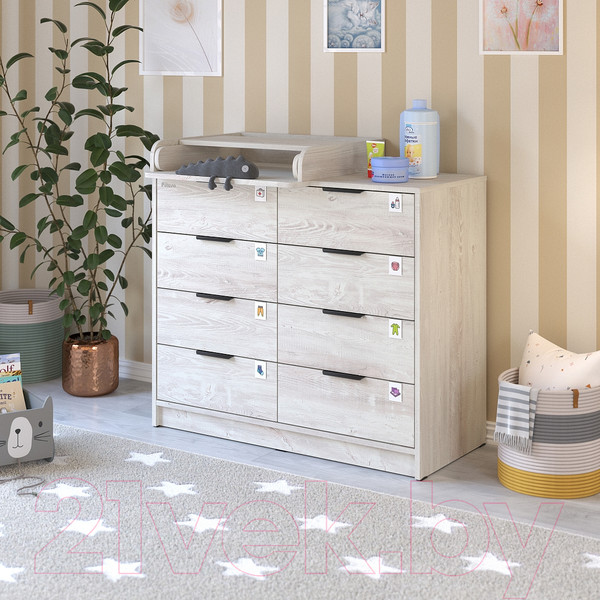 Изображение товара Комод пеленальный Pituso Optimum ЛДСП (сосна касцина)