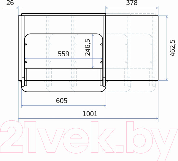 Изображение товара Комод пеленальный Pituso Optimum ЛДСП (сосна касцина/белый премиум)