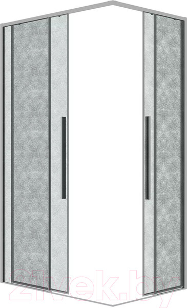 Изображение товара Душевая дверь Grossman Galaxy 90x195 / 1/2.K33.01.90.10.02 (хром/стекло шиншилла)