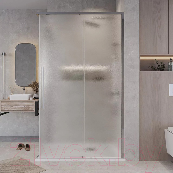 Изображение товара Душевая дверь Grossman Galaxy 90x195 / 1/2.K33.01.90.10.02 (хром/стекло шиншилла)