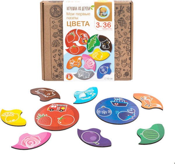 Изображение товара Развивающая игра Десятое королевство Мои первые пазлы. Цвета / 05436