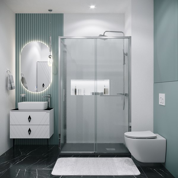 Изображение товара Душевой уголок Grossman Style 100x90x195 / 120.K33.05.1090.10.02 (хром/стекло шиншилла)