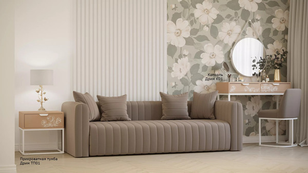 Изображение товара Консольный столик Импэкс Дрим (пудровый/белый)