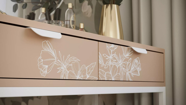 Изображение товара Консольный столик Импэкс Дрим (пудровый/белый)