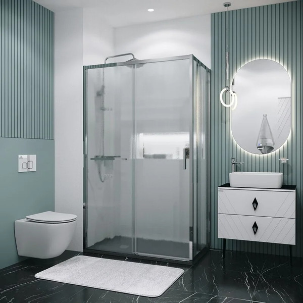 Изображение товара Душевой уголок Grossman Style 130x80x195 / 120.K33.05.1380.10.02 (хром/стекло шиншилла)