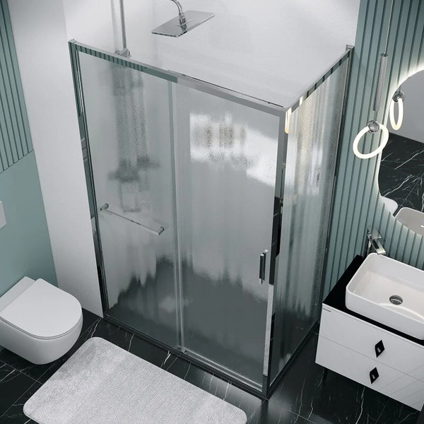 Изображение товара Душевой уголок Grossman Style 130x80x195 / 120.K33.05.1380.10.02 (хром/стекло шиншилла)