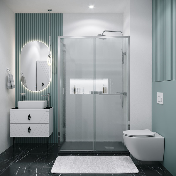 Изображение товара Душевой уголок Grossman Style 130x90x195 / 120.K33.05.1390.10.02 (хром/стекло шиншилла)