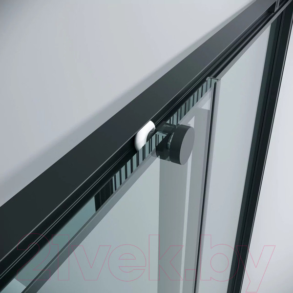 Изображение товара Душевая дверь Grossman Galaxy 120x195 / 1/2.K33.01.12.21.00 (черный матовый/стекло прозрачное)