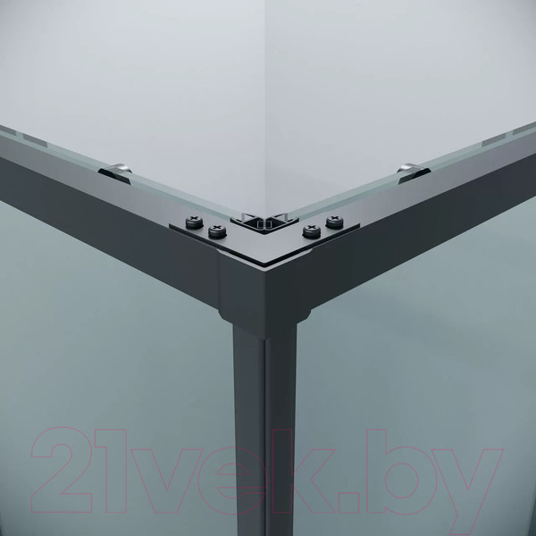 Изображение товара Душевая дверь Grossman Galaxy 120x195 / 1/2.K33.01.12.21.00 (черный матовый/стекло прозрачное)